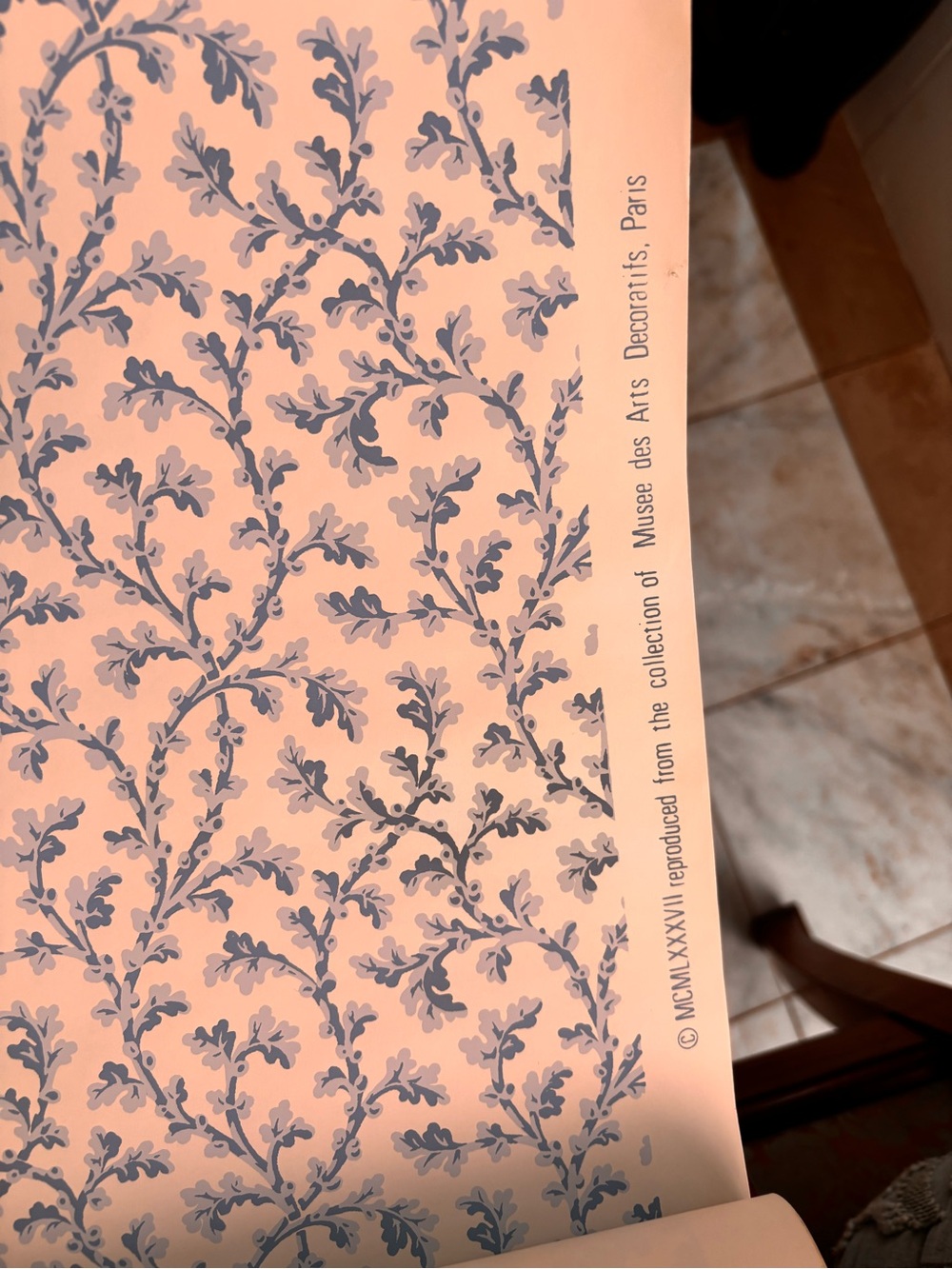 Brunschwig & Fil Coraux Blue on Cream Wallpaper Roll